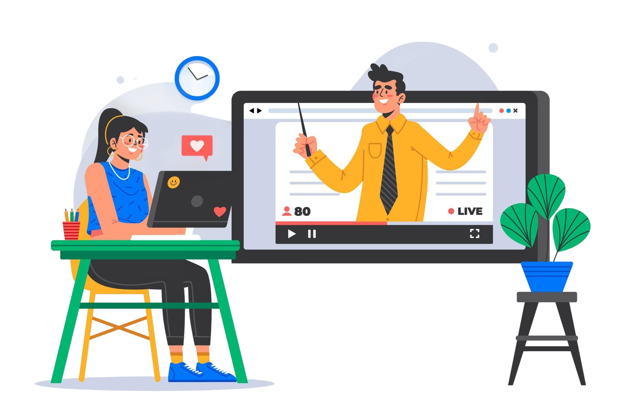 Online tutor illustration